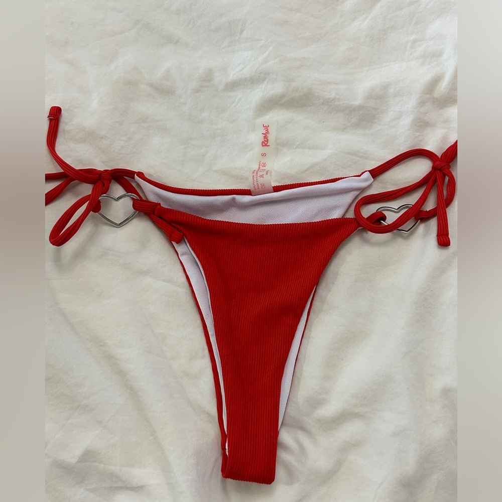 Brand new romwe red bikini heart bottoms